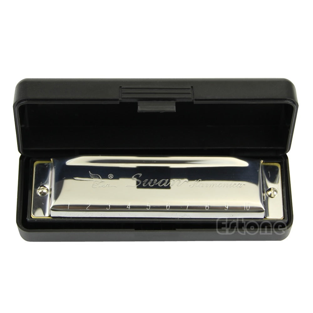 1pc Silver Swan Harmonica
