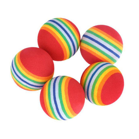 10Pcs Light-weight Golf Balls With Rainbow Stripes