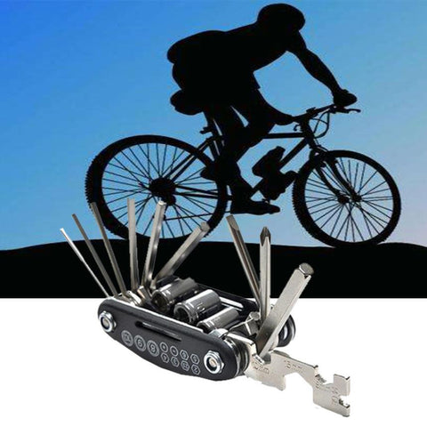 Portable 16 in 1 Multi-function  Bike Repair Tool Kit