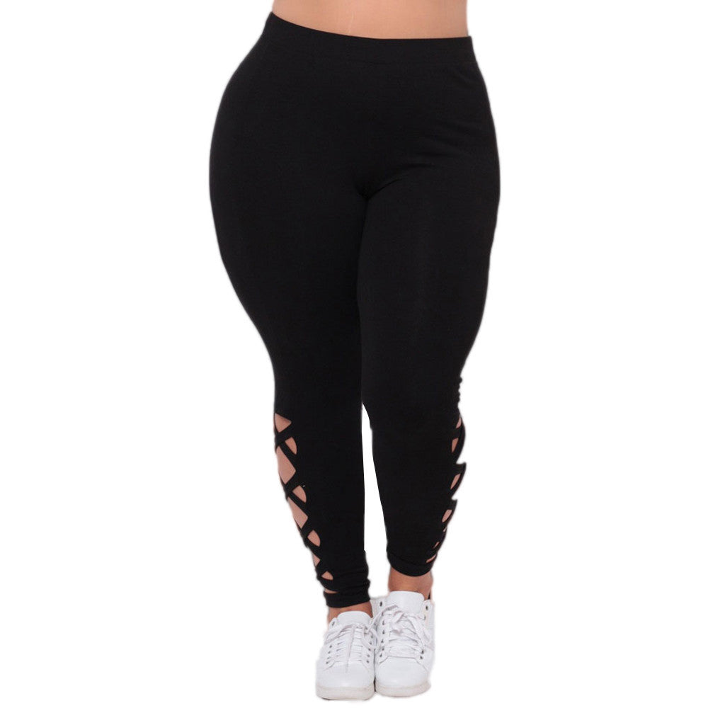 Women Plus Size Elastic Leggings