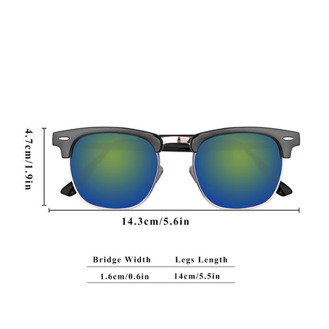 Fashionable UV400 Half Frame Sunglasses