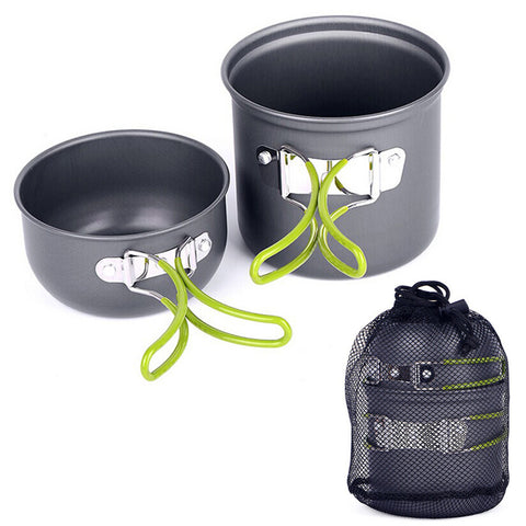 Outdoor Aluminum Pots  with foldable handle for cooking
