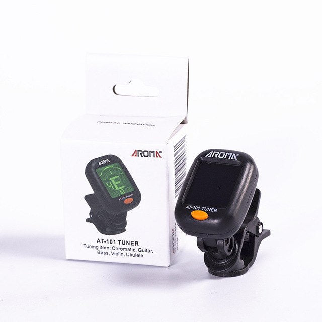 AROMA AT101 360  Mini LCD Digital Tuner For Guitar