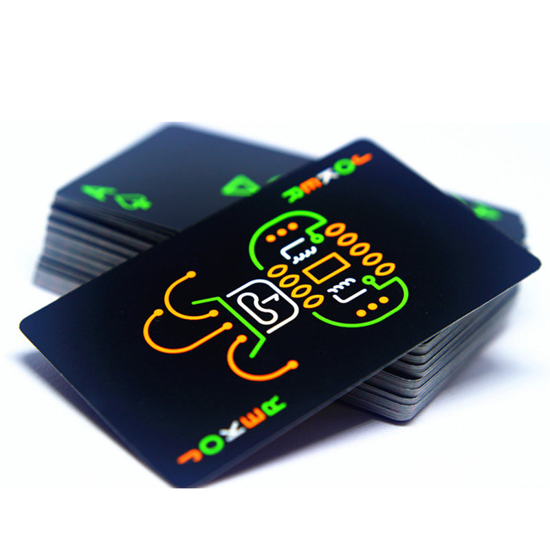 Black Luminous Fluorescent Poker Cards