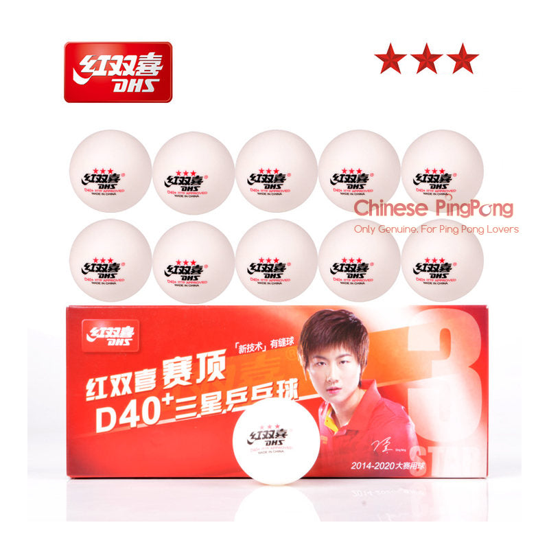DHS 3-Star D40+ Table Tennis Balls