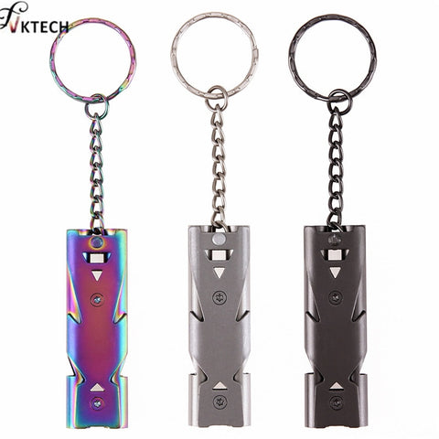 Double Pipe Whistle With keyring