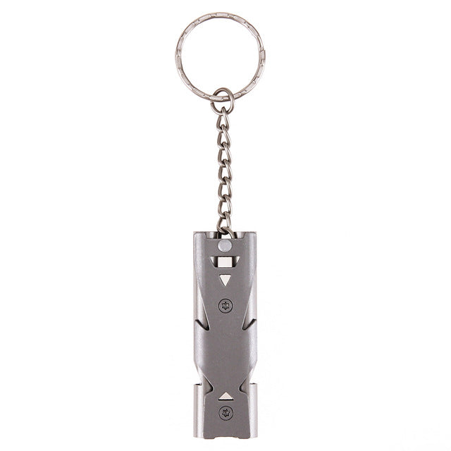 Double Pipe Whistle With keyring