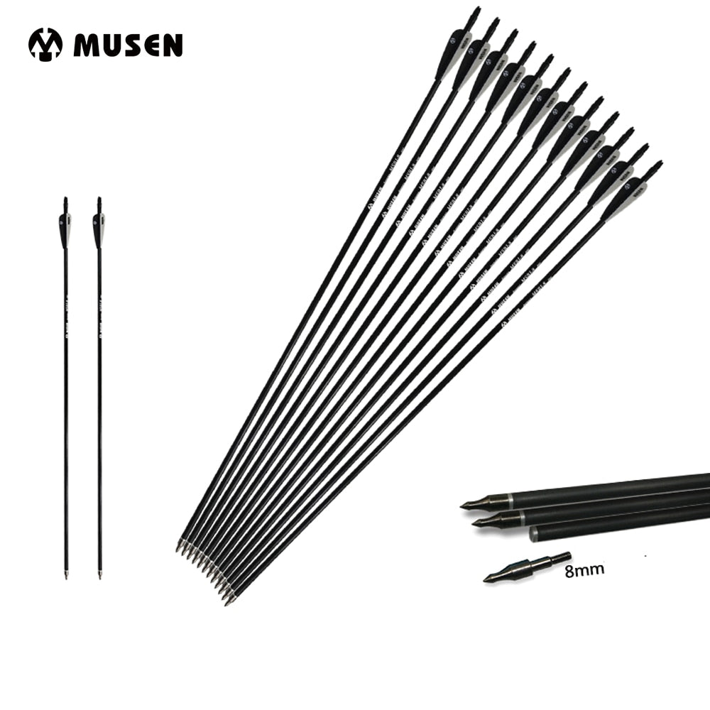 6/12/24pcs Mixed Carbon Arrow